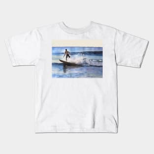 Into the Sunlight Surf-Art Painting Kids T-Shirt